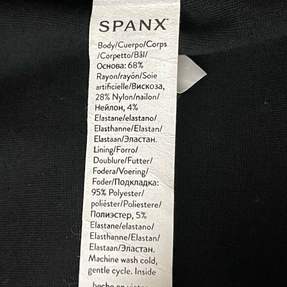 SPANX Perfect Collarless Blazer Medium Black Ponte Stretch Relaxed Casual - Picture 6 of 10